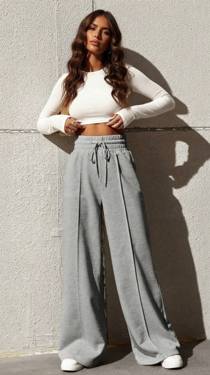 Straight Wide-Leg Joggers