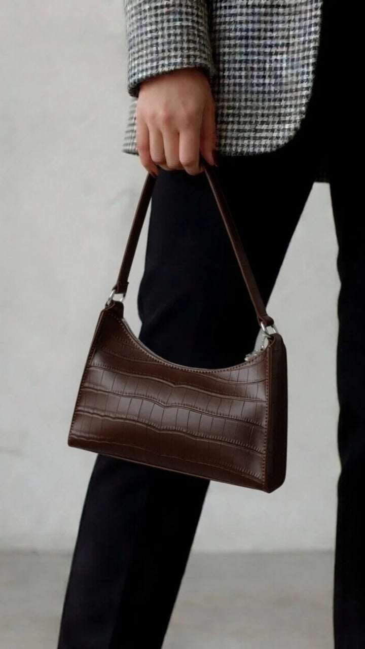 PU Leather Alligator Pattern Handbag