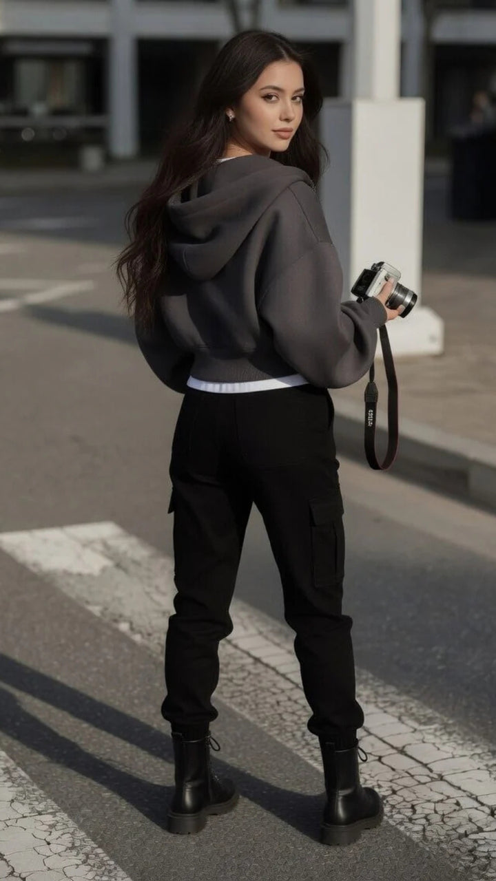 Basic Cropped Hoodie