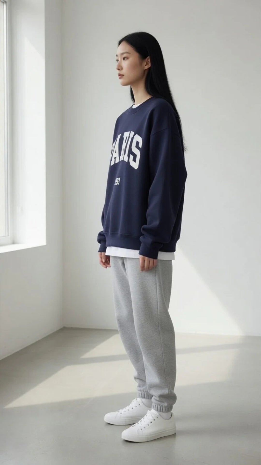 Basic Paris Print Sweatshirt