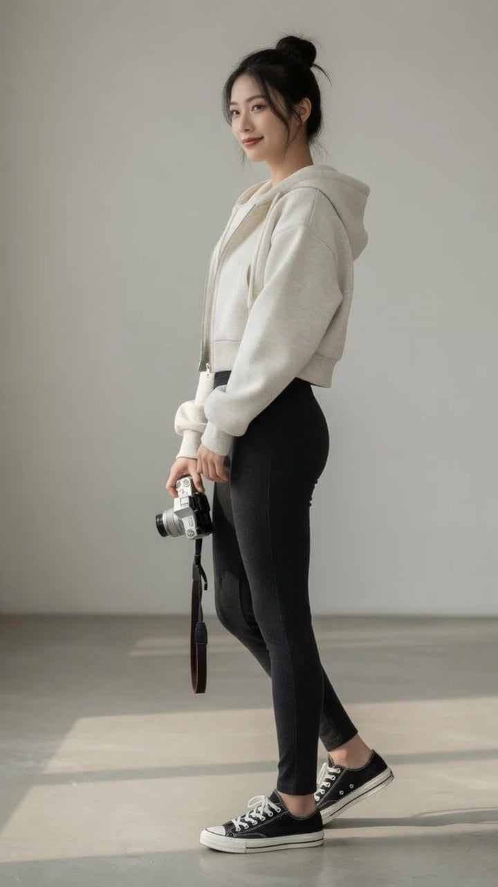 Basic Cropped Hoodie