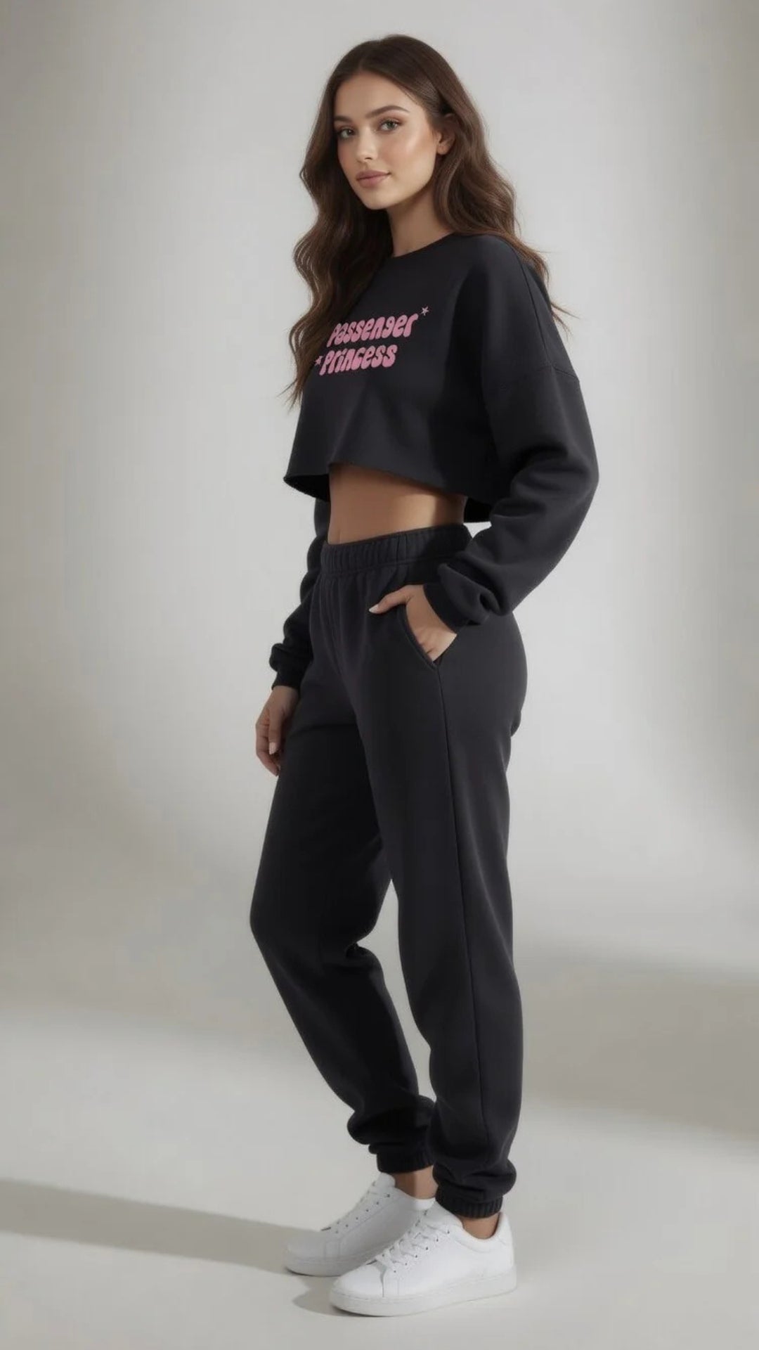 Cropped Passenger Princess Print Sweatshirt