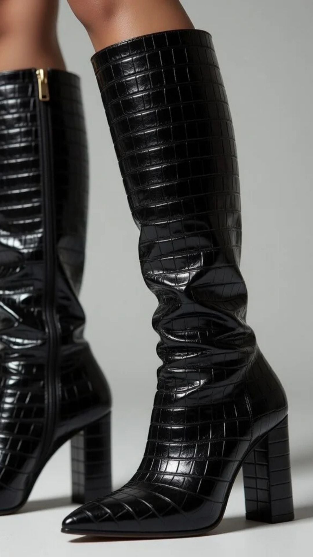 Zipper High Heel Boots