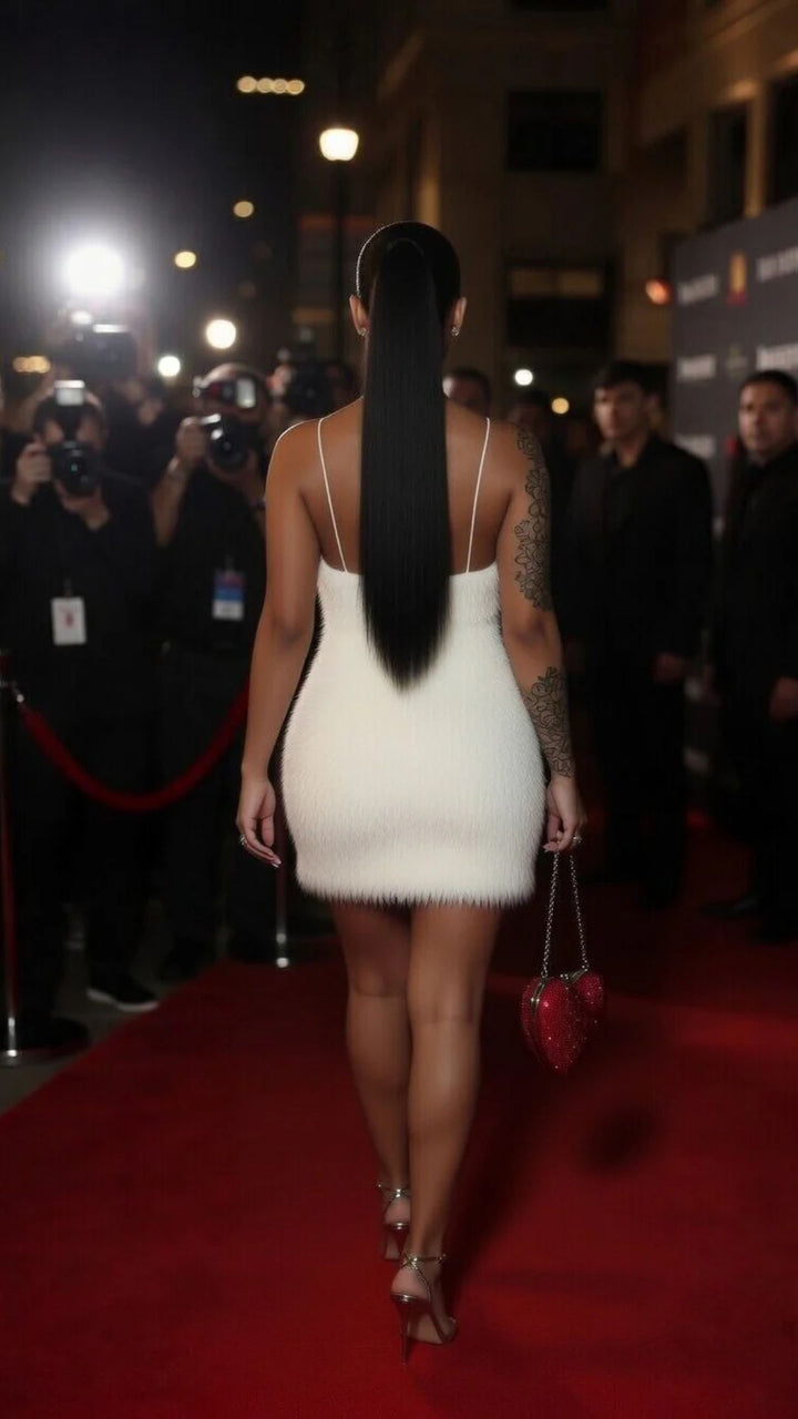Fur Mini Dress