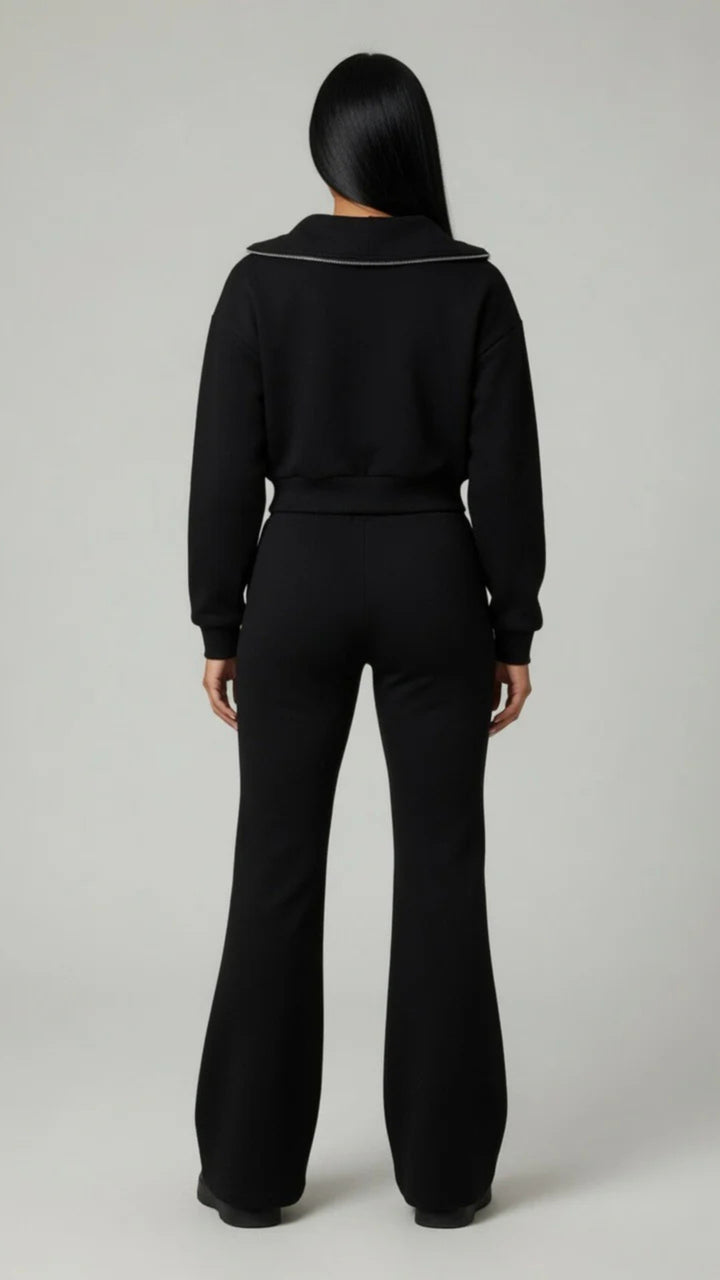 Zip Detail Top and Trouser Set