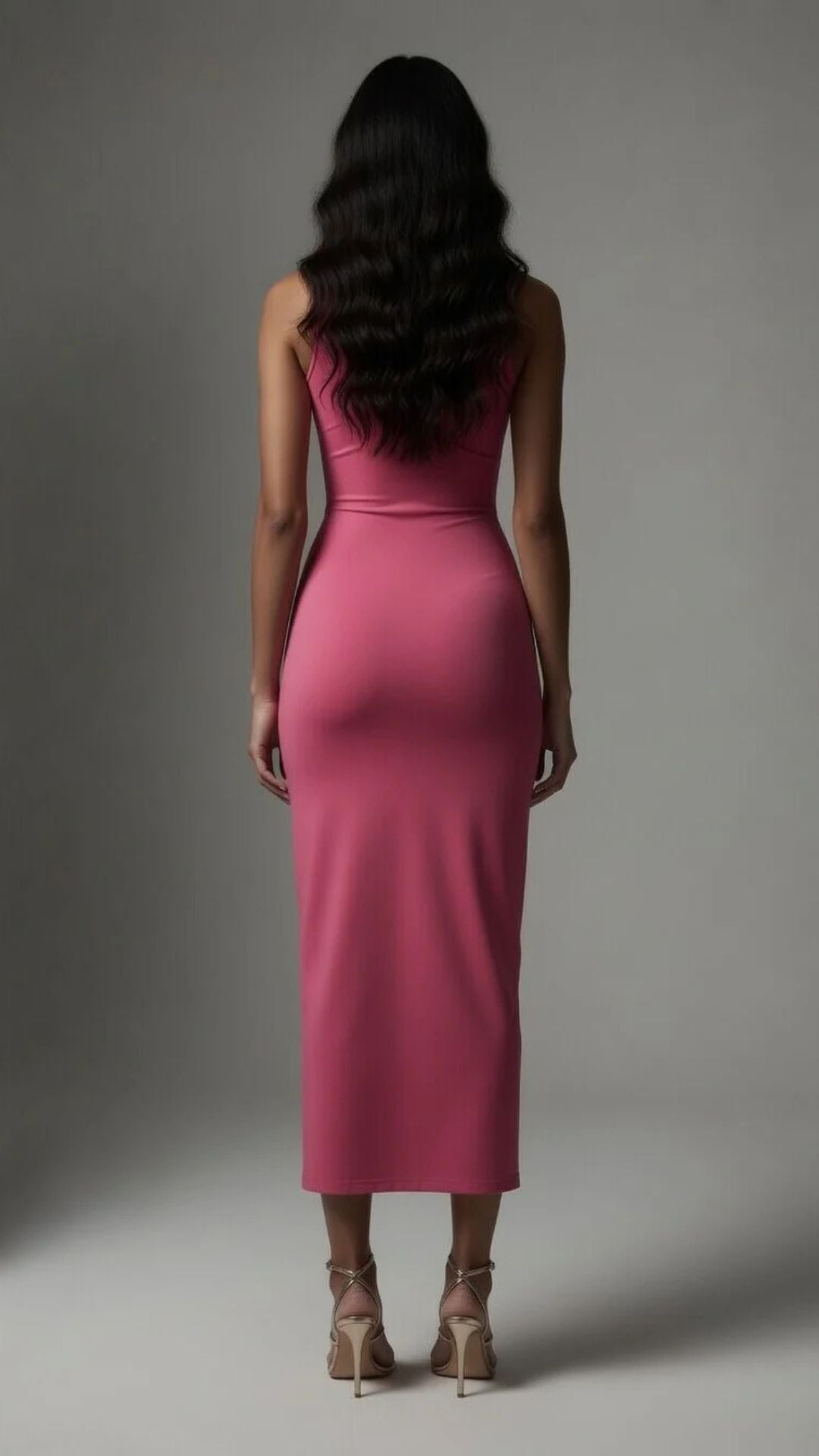 Sleeveless Split Midi Dress