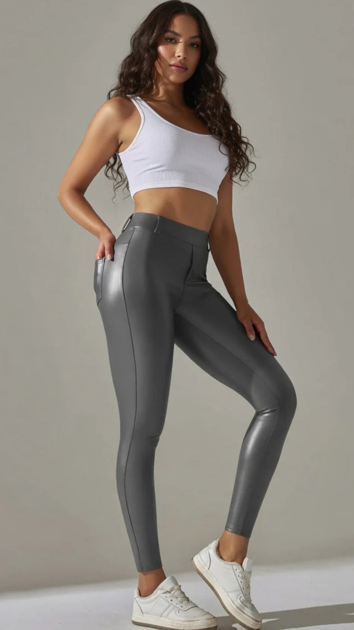 Faux Leather Trousers