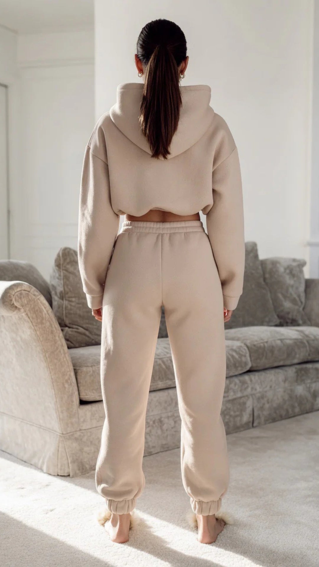 Cropped Hoodie &amp; Jogger Set