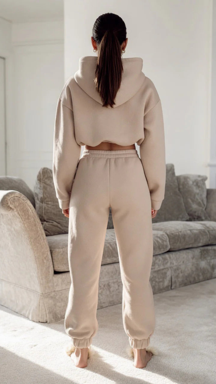 Cropped Hoodie &amp; Jogger Set