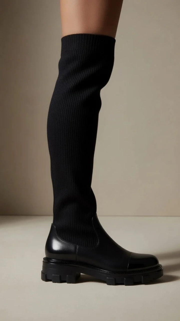 Over The Knee Chunky Knit Boots