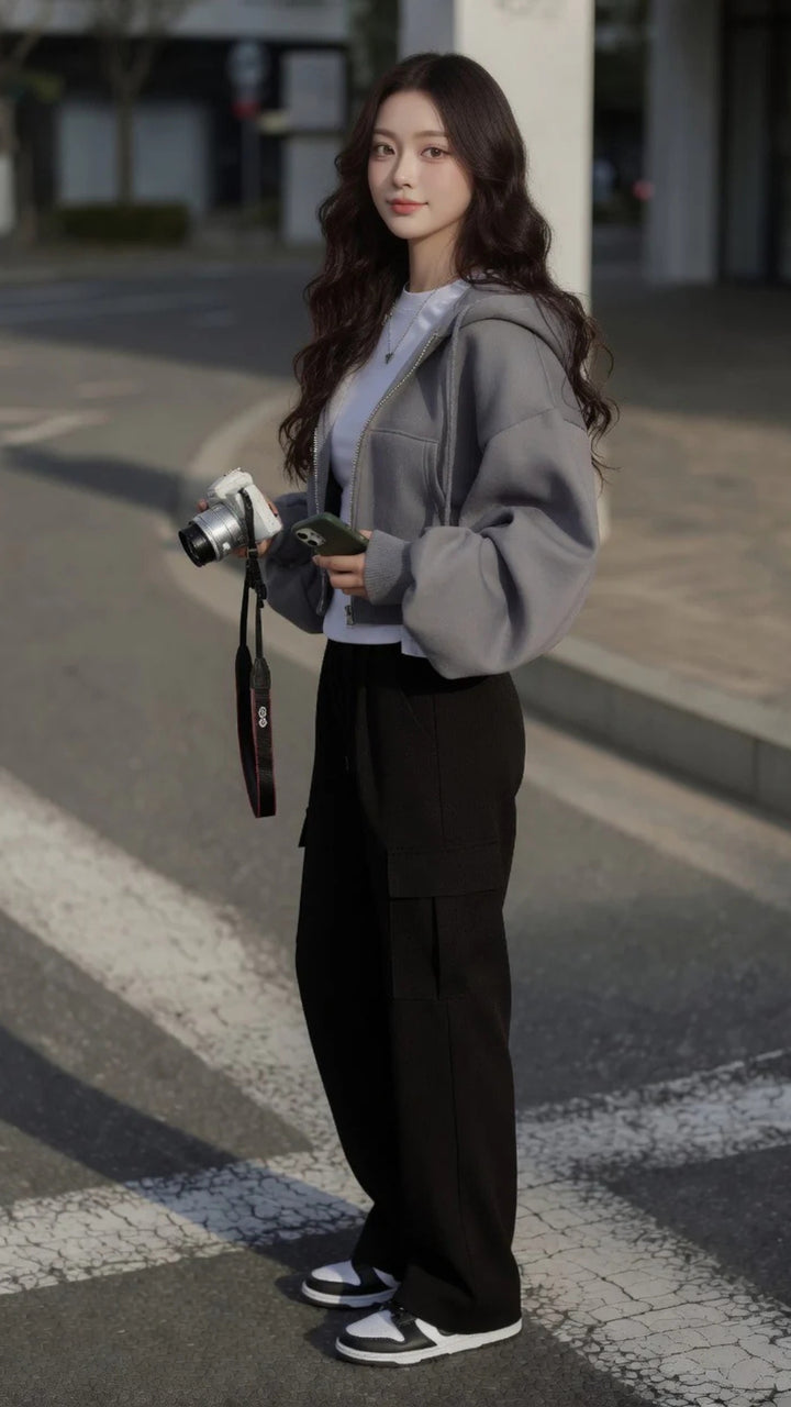 Basic Cropped Hoodie