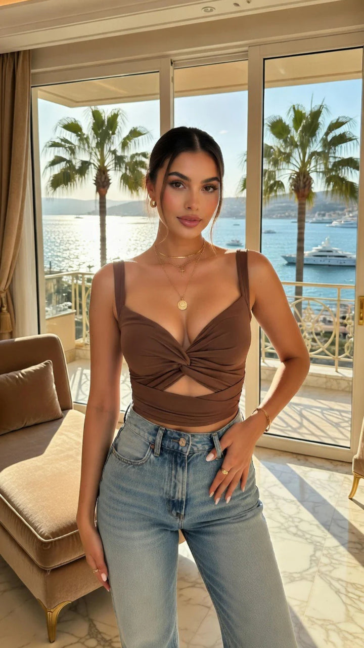 Sleeveless Cropped Top