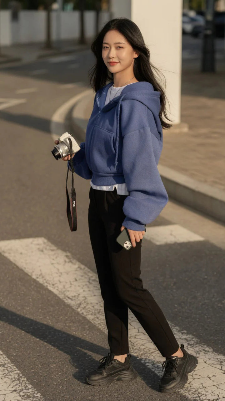 Basic Cropped Hoodie