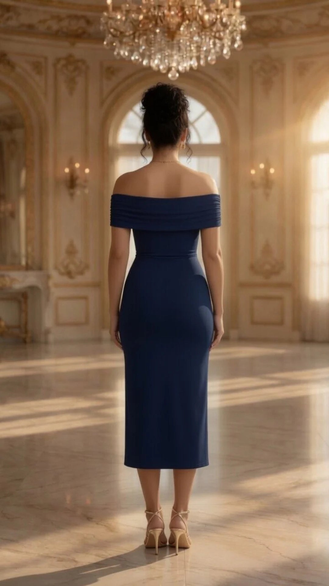 Off The Shoulder Midi Dress