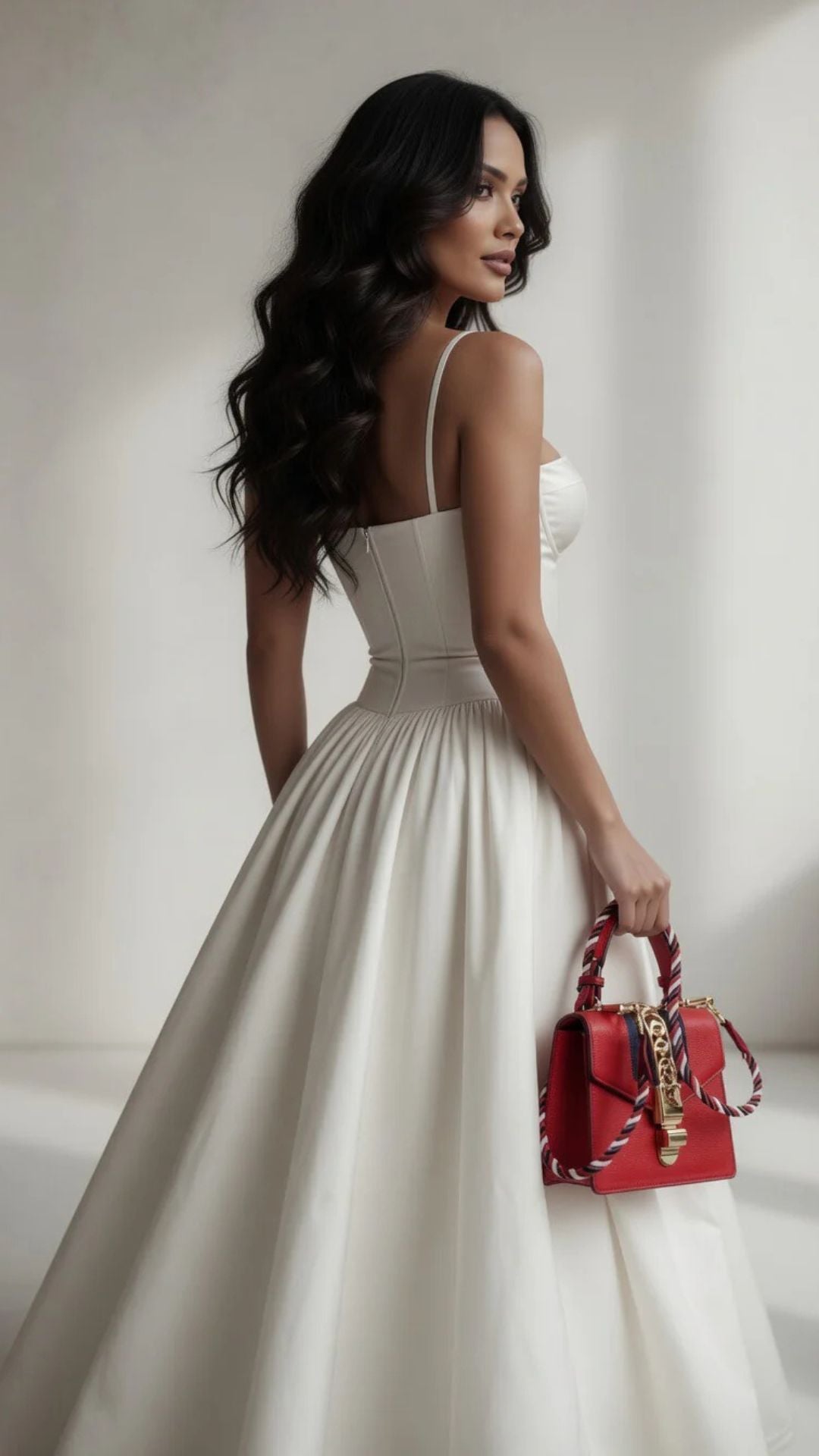 Corset Spaghetti Strap Midi Dress