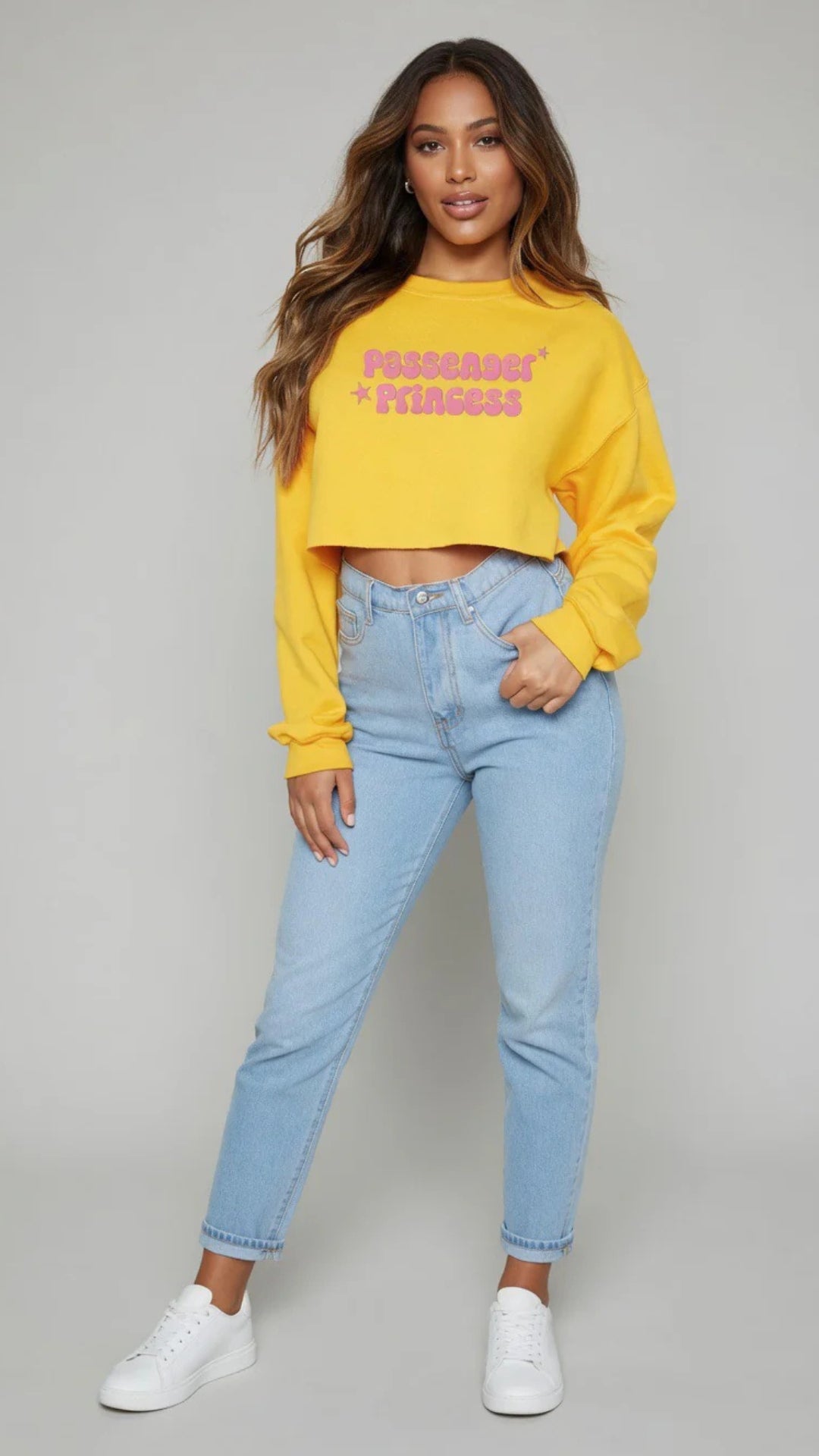 Cropped Passenger Princess Print Sweatshirt