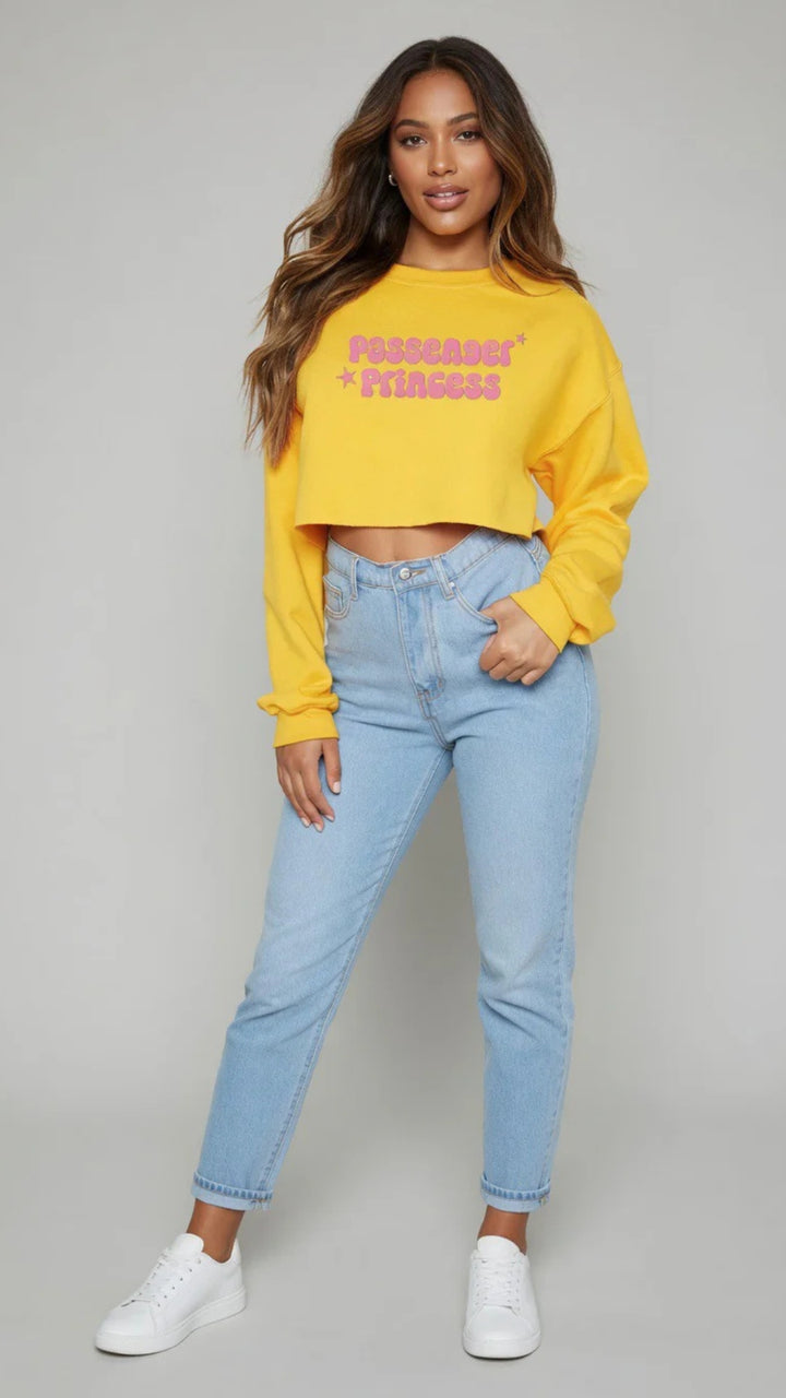 Cropped Passenger Princess Print Sweatshirt