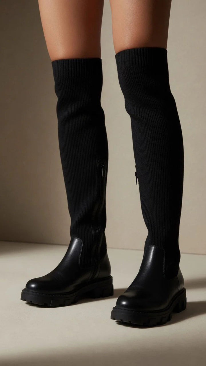 Over The Knee Chunky Knit Boots