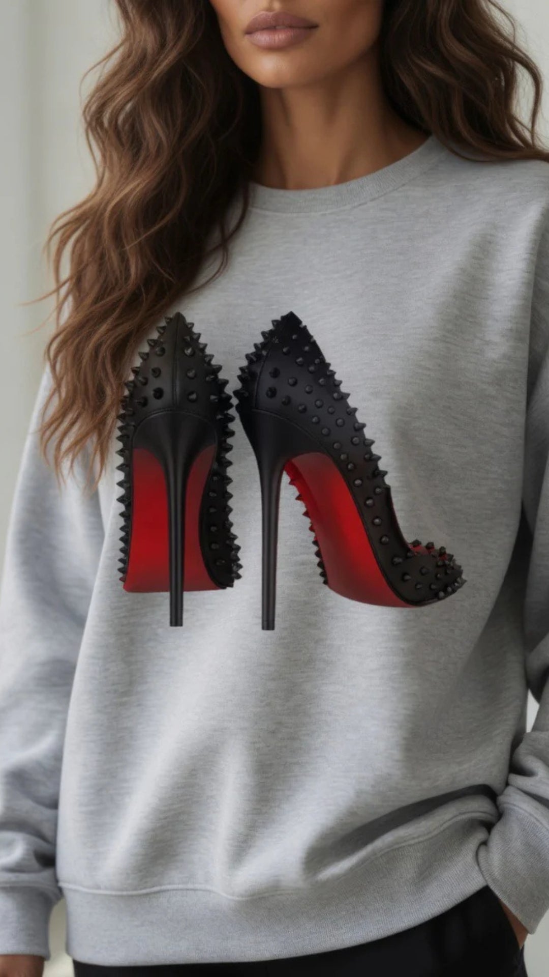 Grey Design Print Sweatshirt