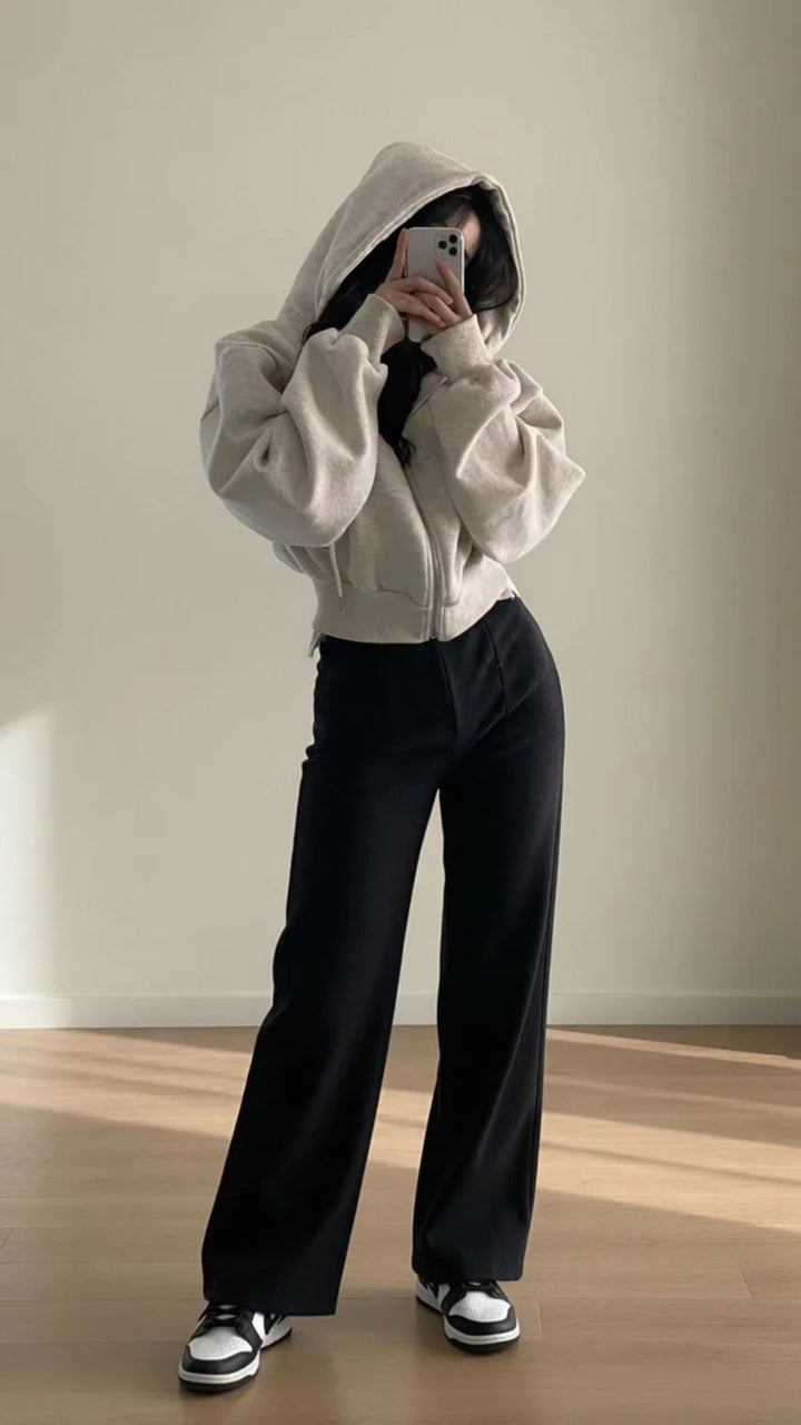 Basic Cropped Hoodie
