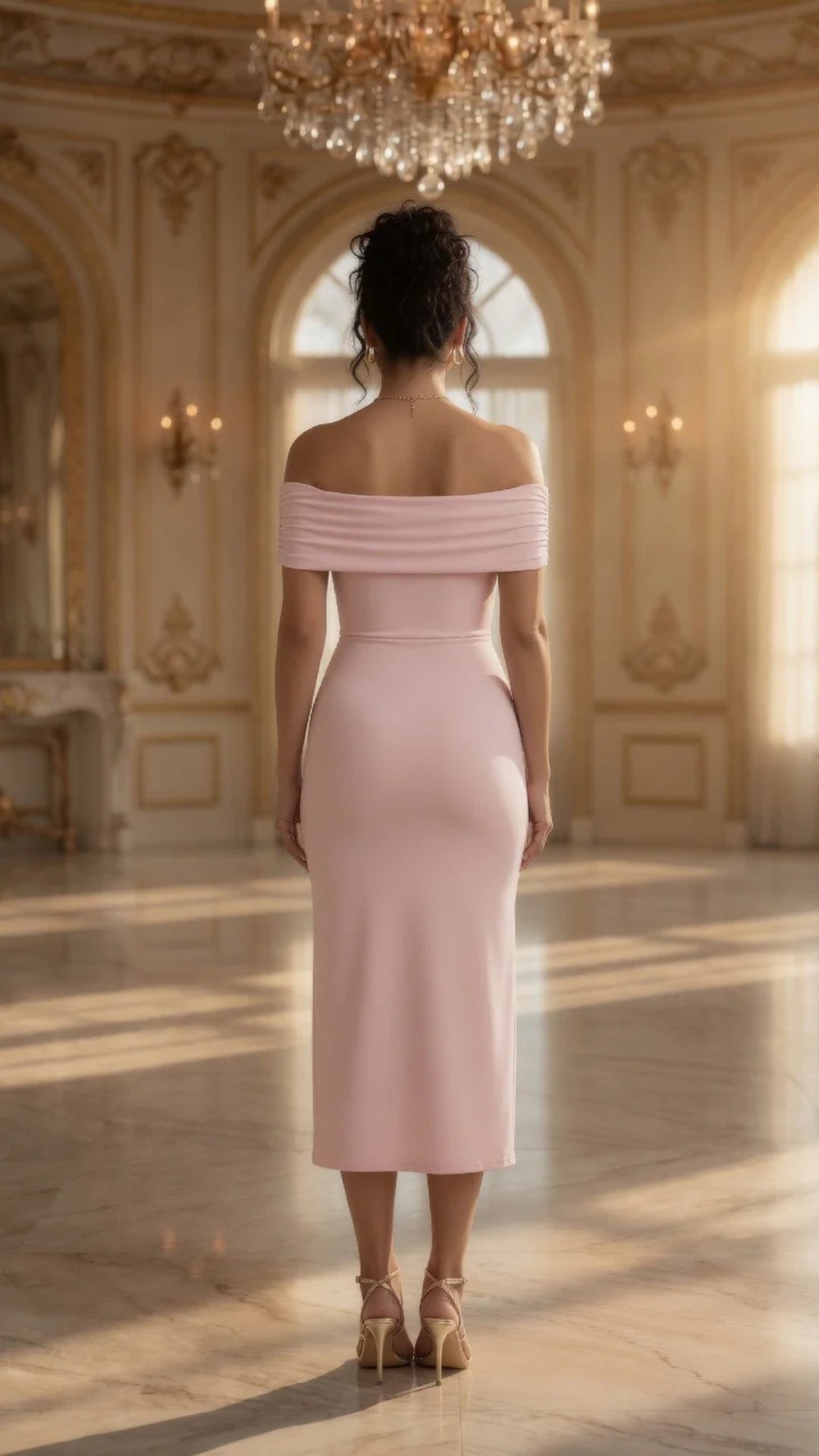 Off The Shoulder Midi Dress