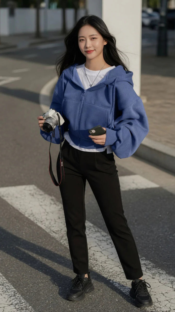 Basic Cropped Hoodie