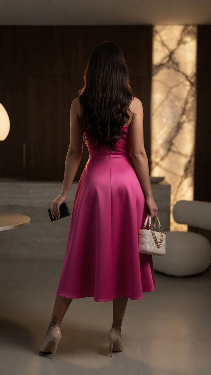 Strapless Midi Dress