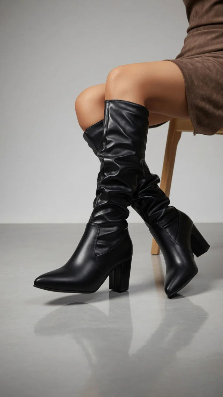 PU Leather Long Boots