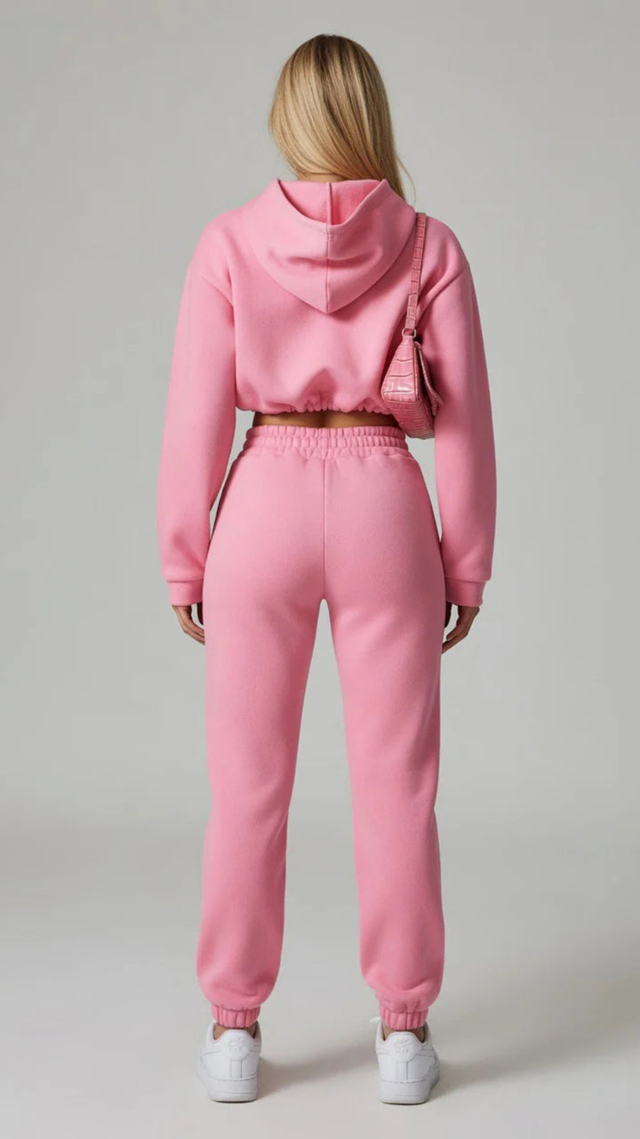 Cropped Hoodie &amp; Jogger Set