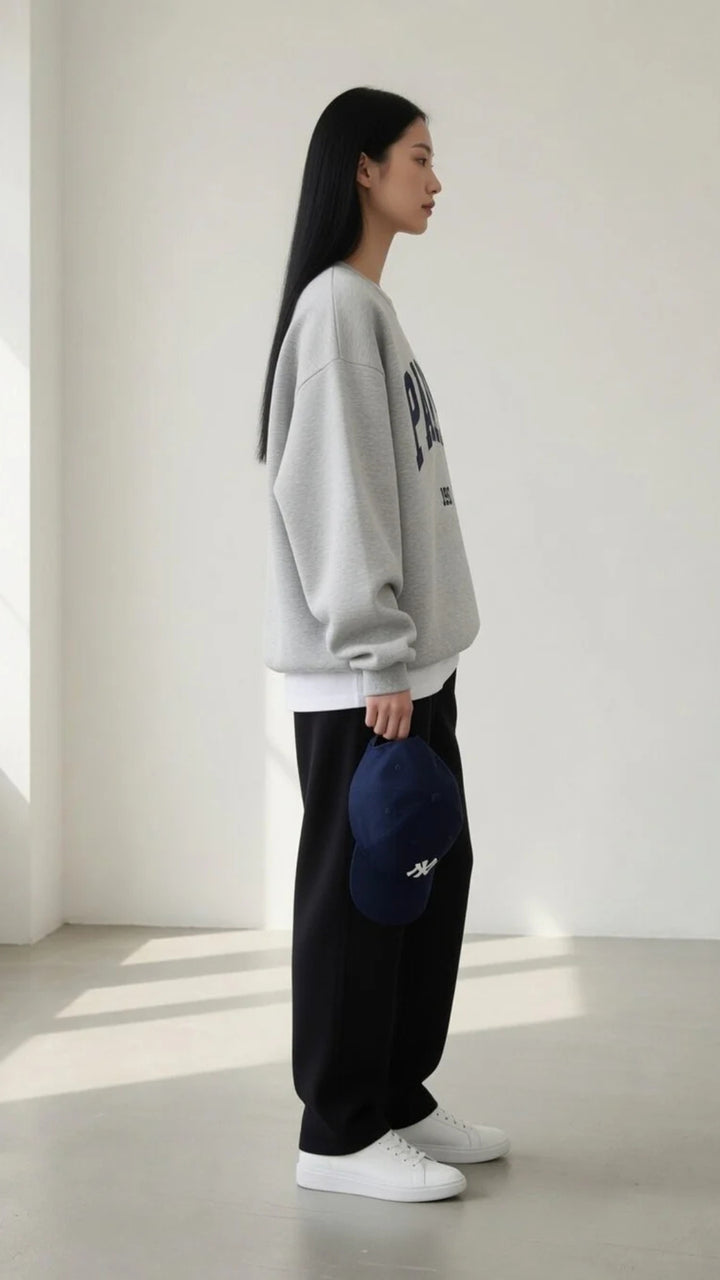 Basic Paris Print Sweatshirt