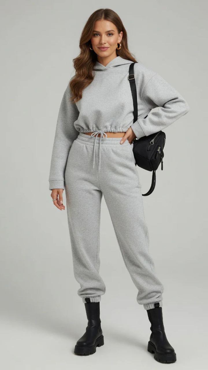 Cropped Hoodie &amp; Jogger Set