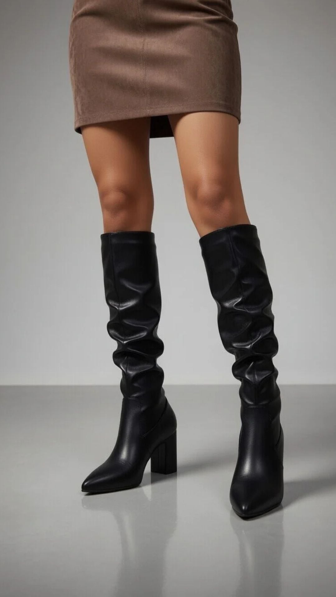 PU Leather Long Boots