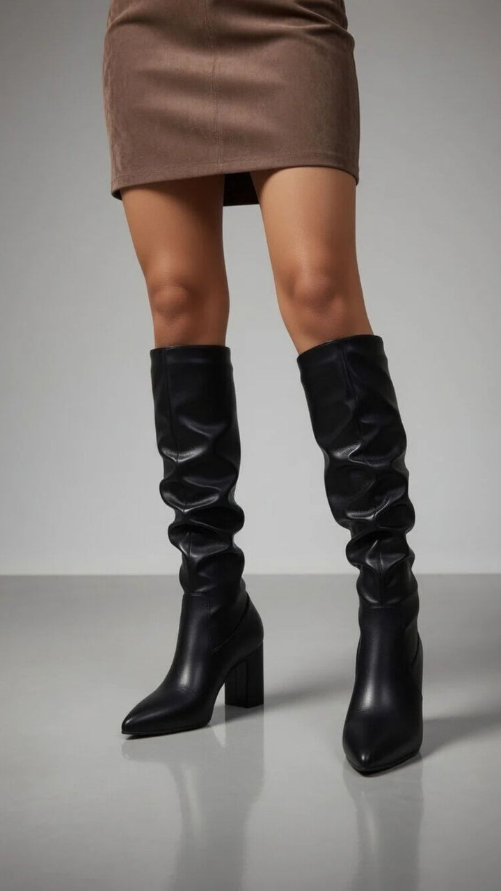 PU Leather Long Boots