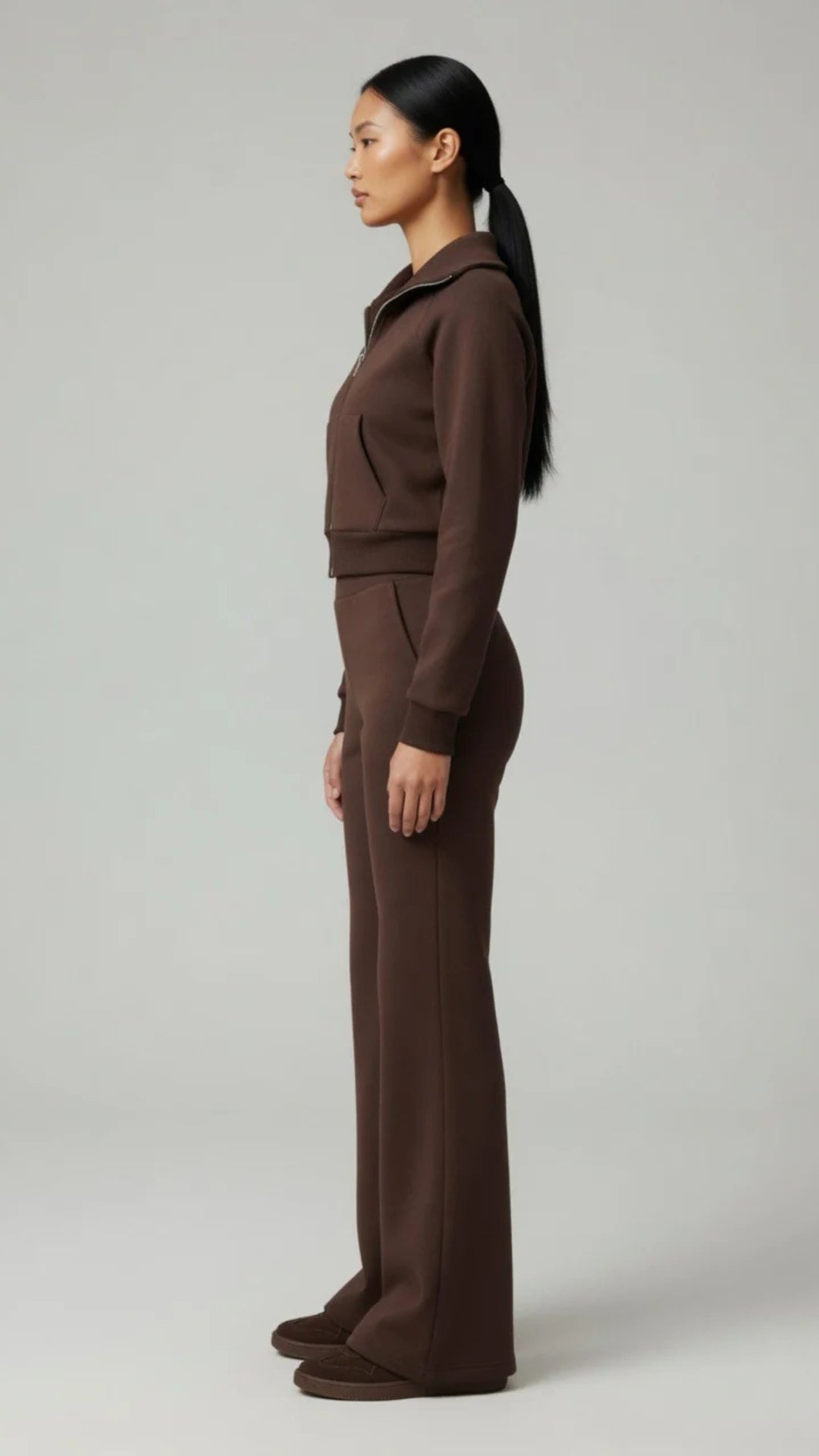 Zip Detail Top and Trouser Set