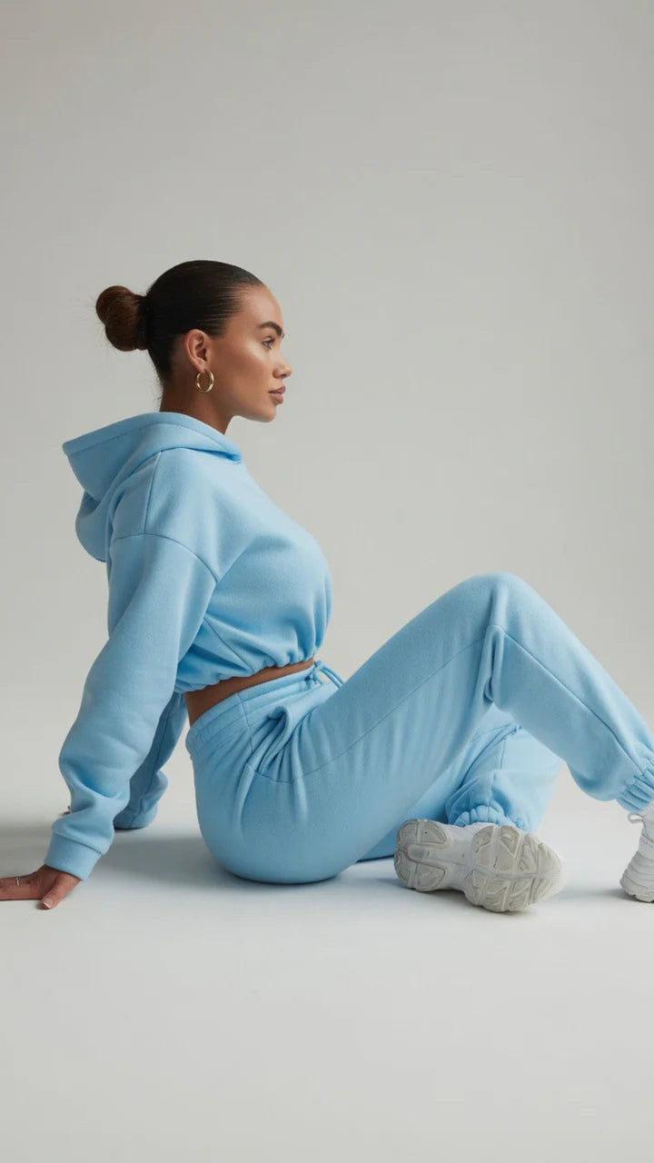 Cropped Hoodie &amp; Jogger Set