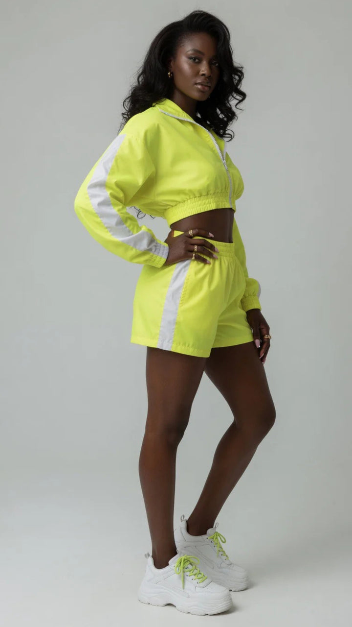 Retro-Sport Windbreaker &amp; Shorts Set