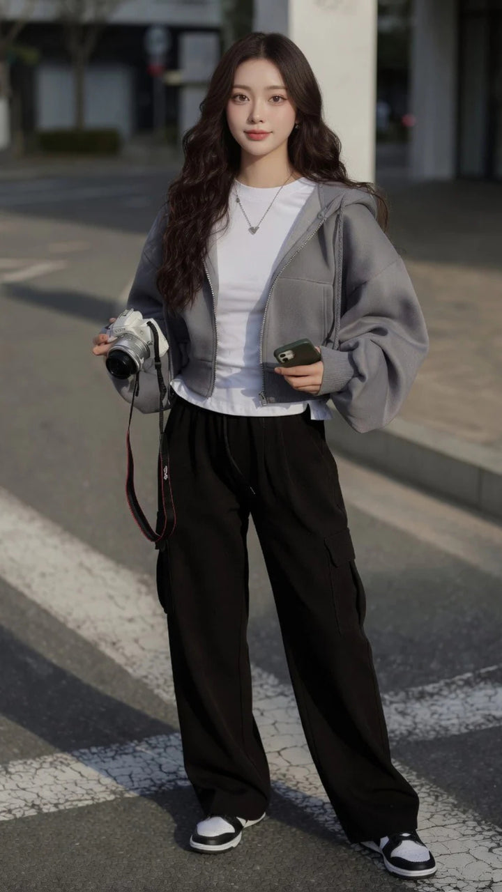 Basic Cropped Hoodie