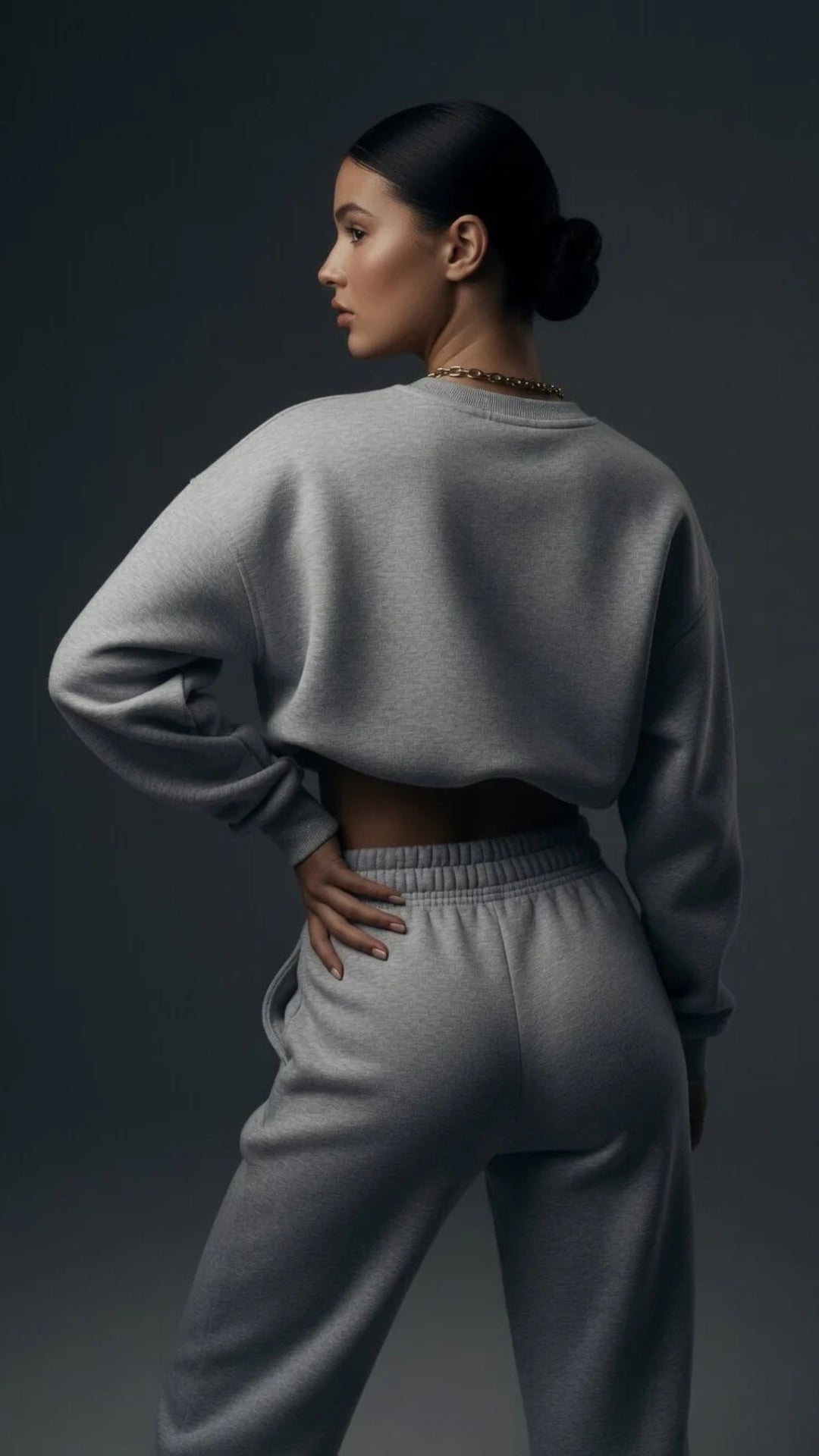 Oversized “New York” Print Sweatshirt and Wide-Leg Trouser Set