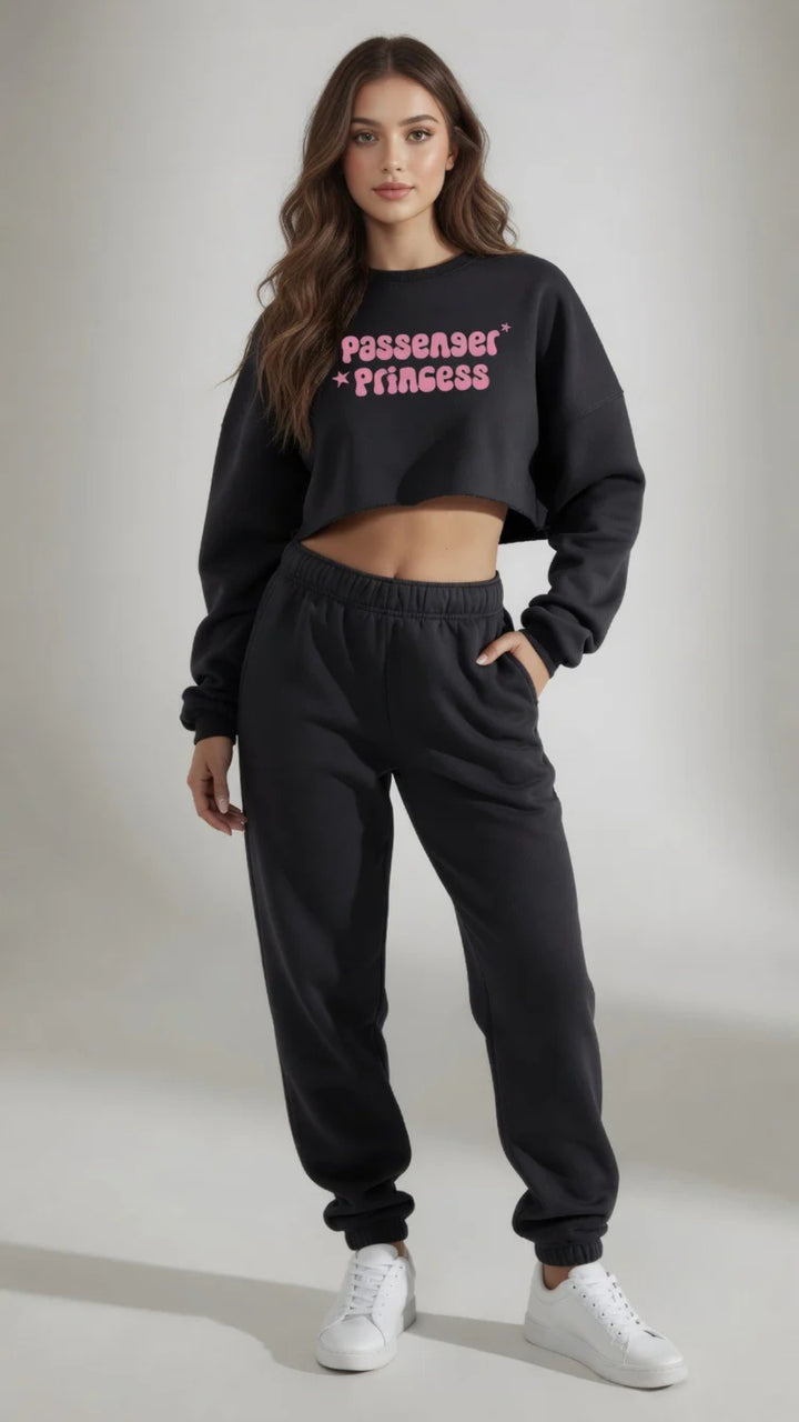 Cropped Passenger Princess Print Sweatshirt
