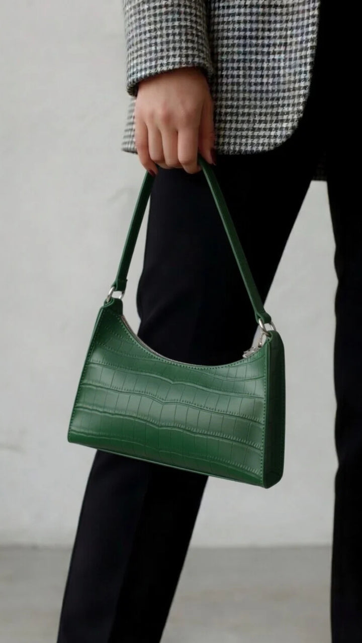 PU Leather Alligator Pattern Handbag