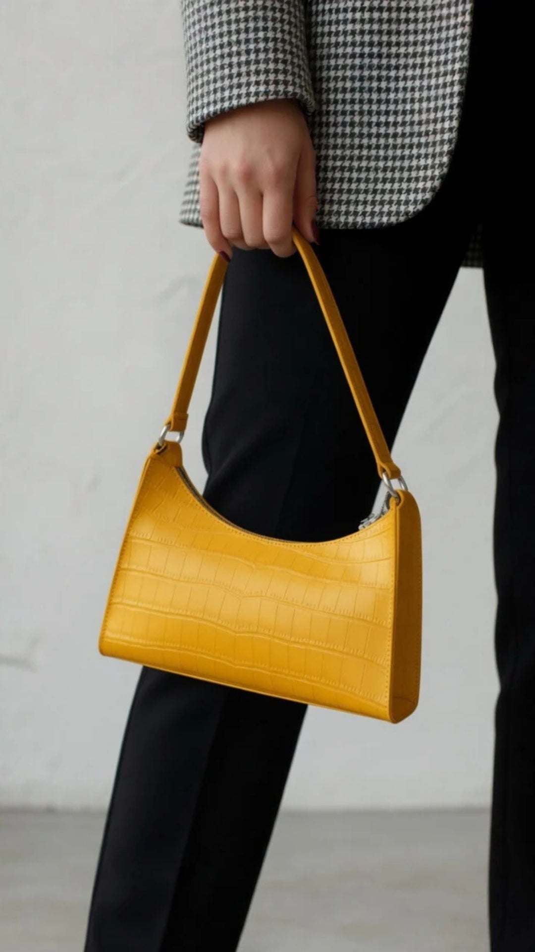 PU Leather Alligator Pattern Handbag