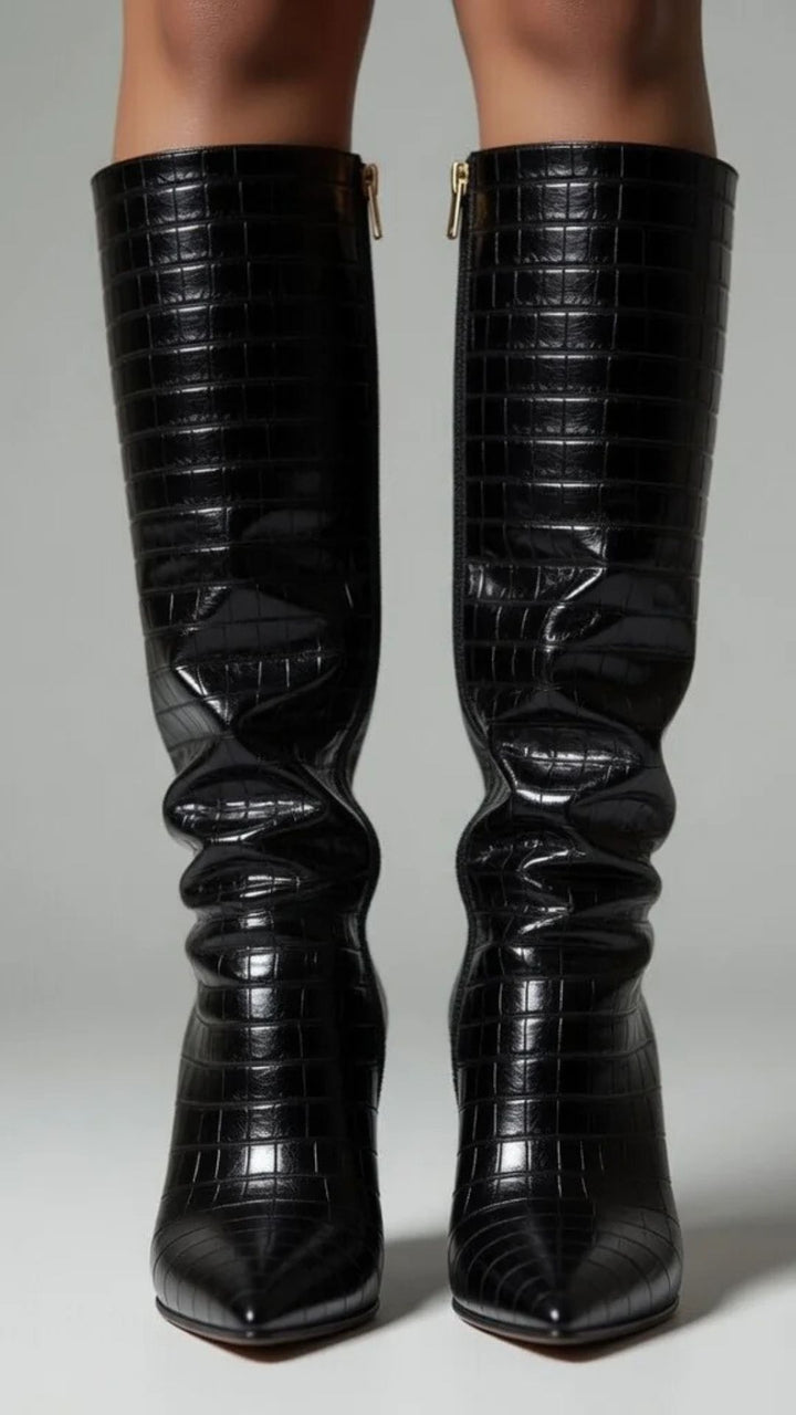 Zipper High Heel Boots