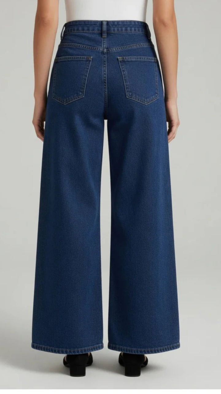 Beaded Detail Straight Leg Denim Jeans