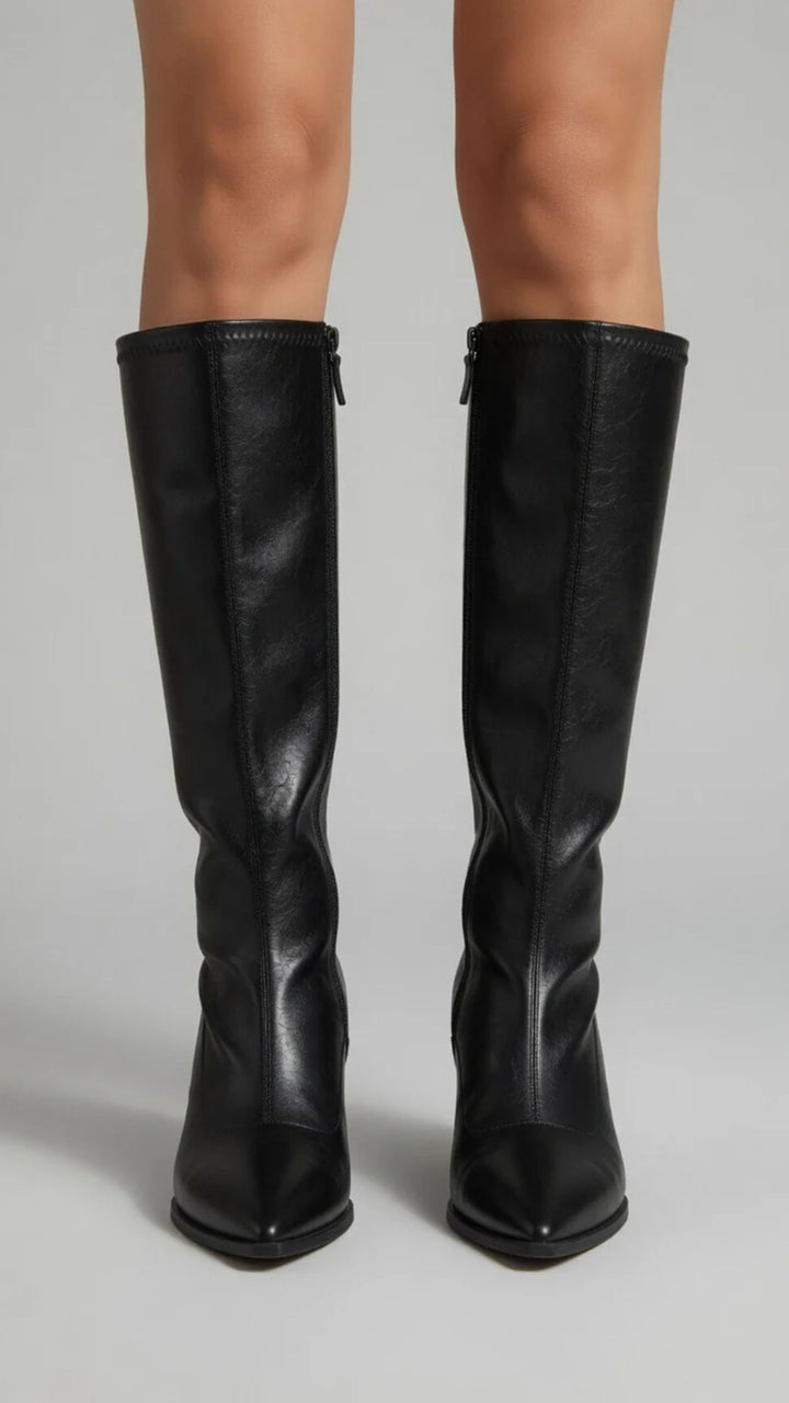 PU Leather Long Boots