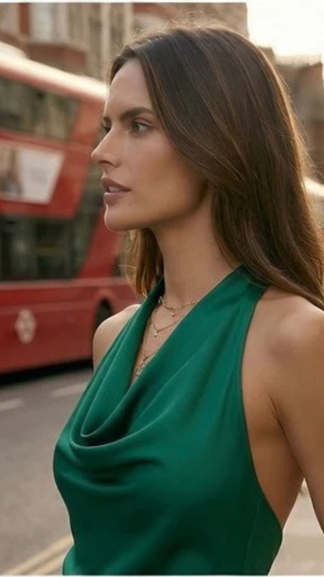 Satin Cowl Neck Top