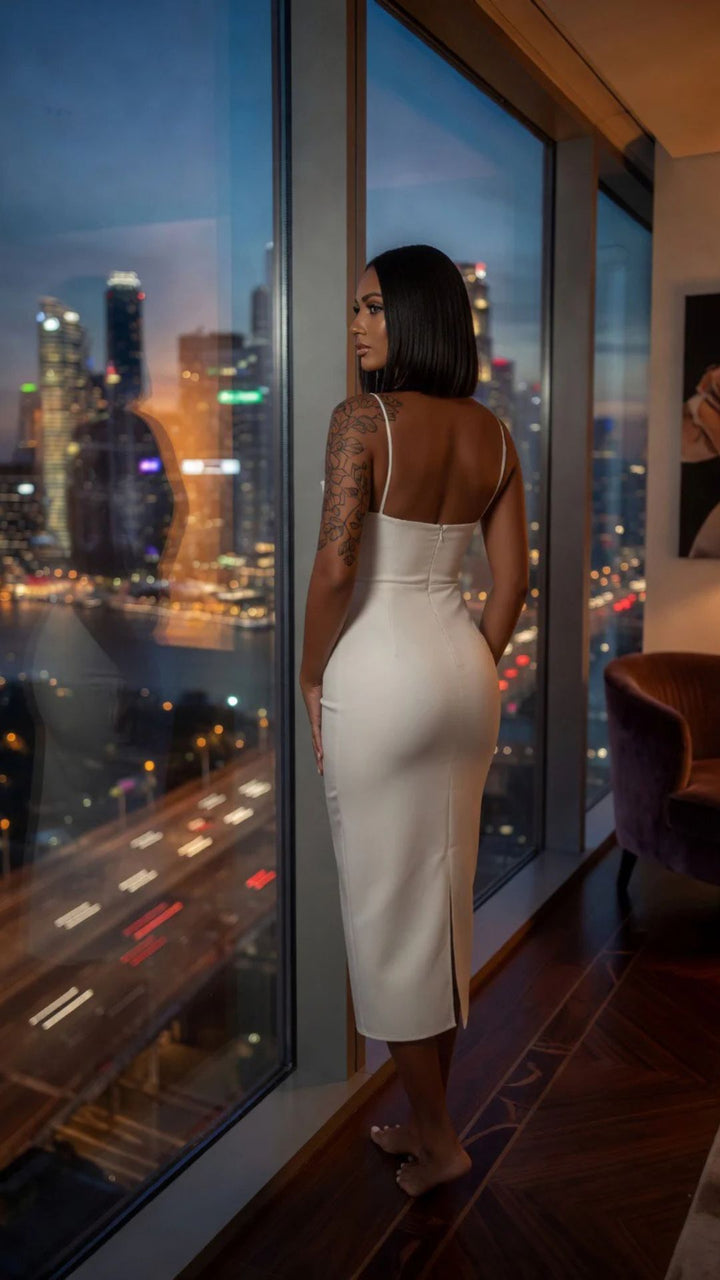 Spaghetti Strap Bodycon Midi Dress