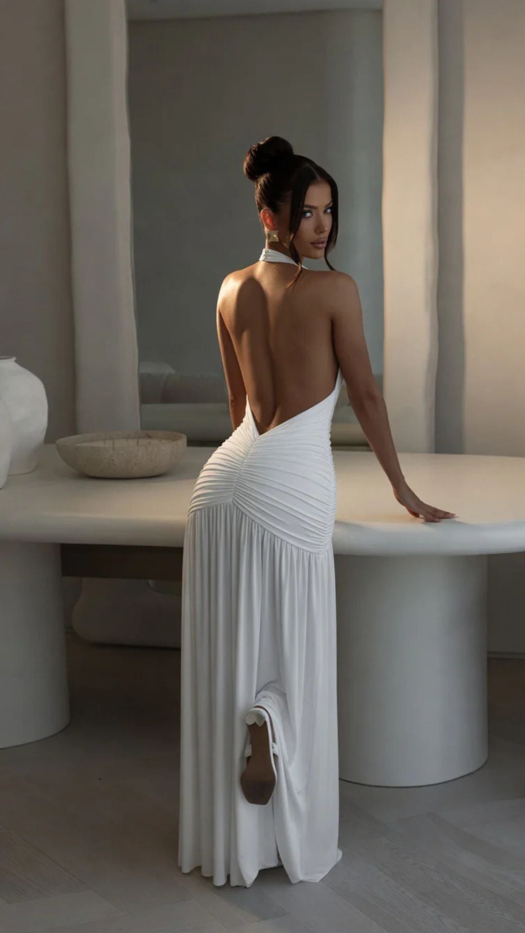 V-Neck Split Maxi Dress