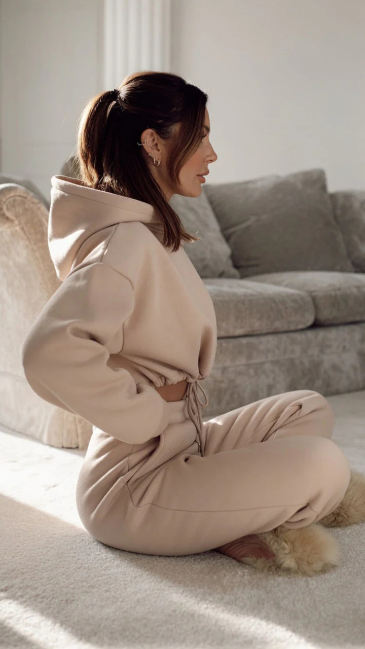 Cropped Hoodie &amp; Jogger Set