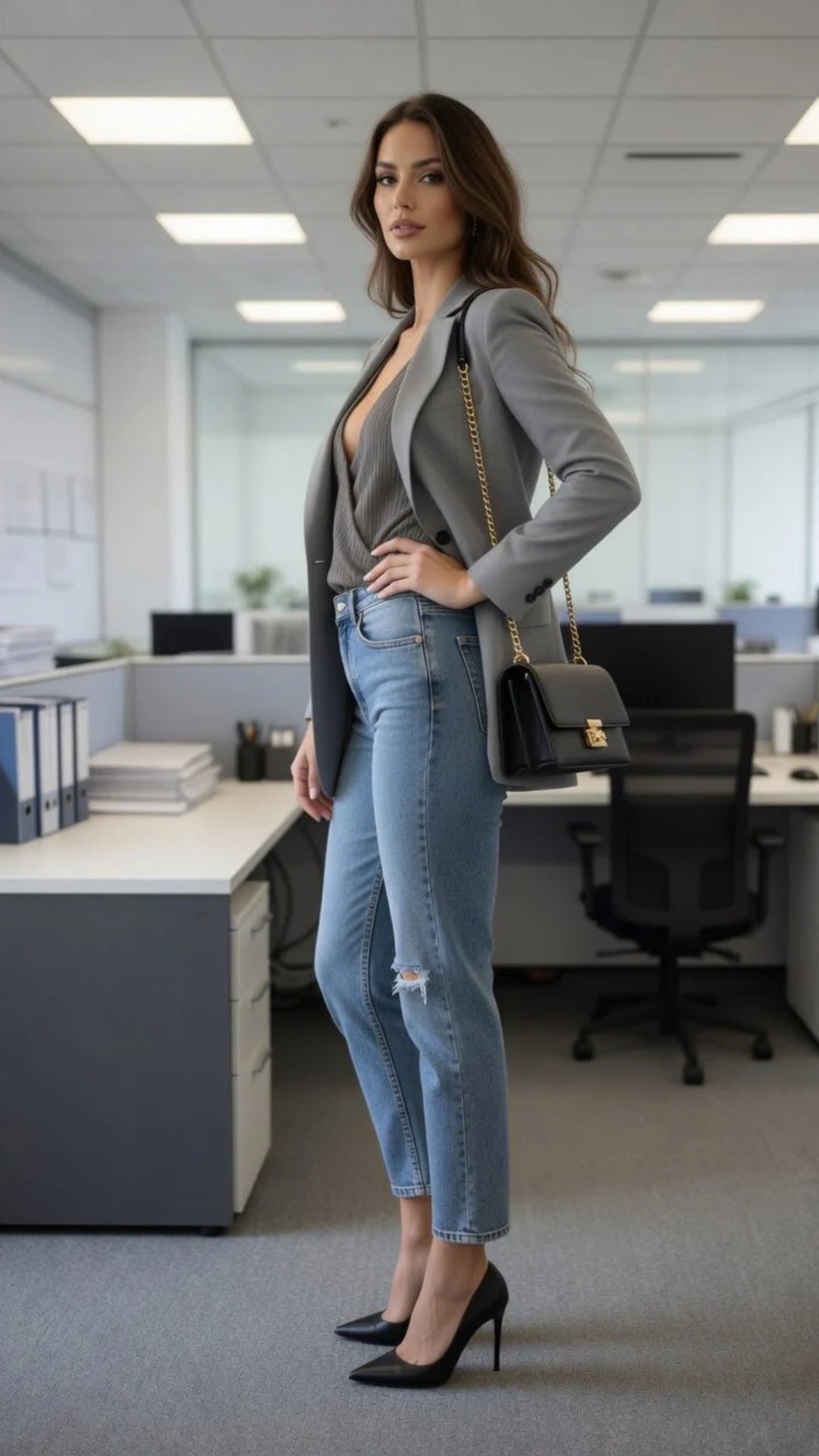 Buttonless Longline Blazer