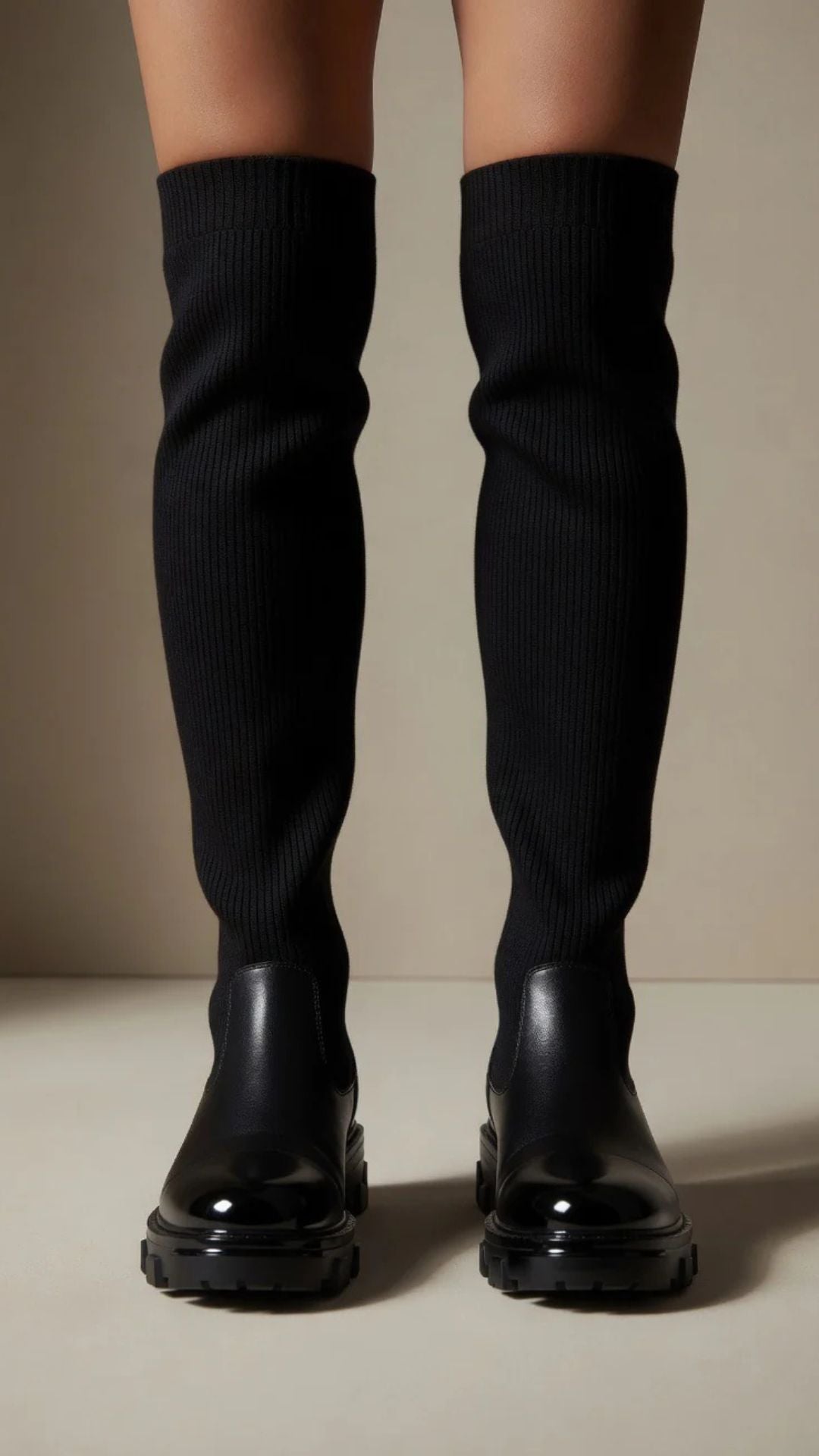Over The Knee Chunky Knit Boots